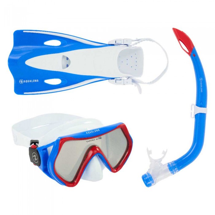 [해외]아쿠아렁 SPORT Hero Junior Snorkeling Set 10138773536 White / Blue / Red