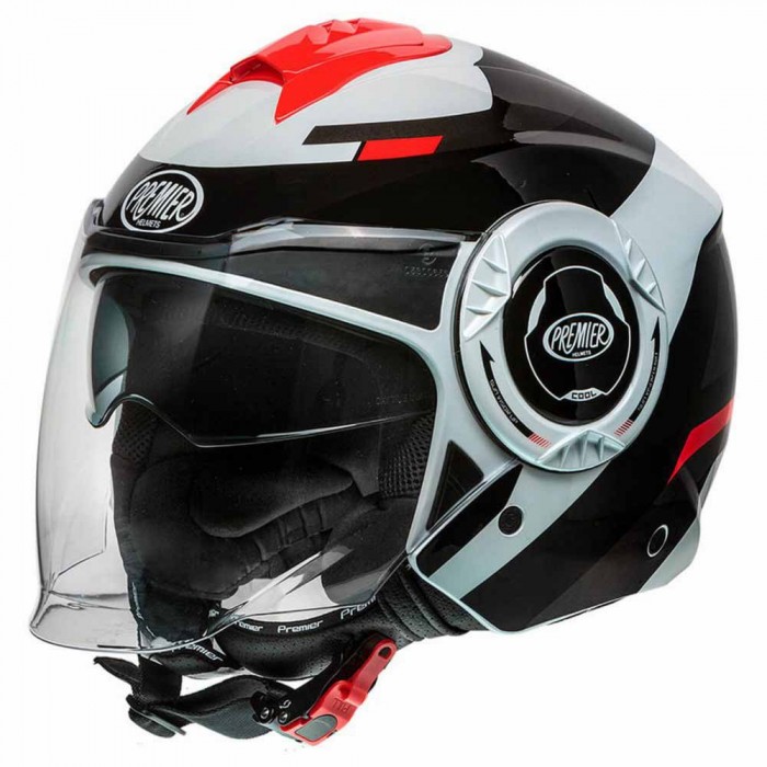 [해외]프리미어  헬멧 Cool Evo OPT 2 오픈 페이스 헬멧 9138712950 Red / White / Black