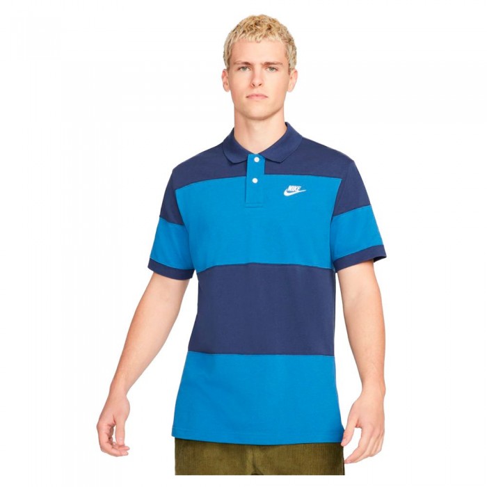 [해외]나이키 Sportswear Sport Essential 반팔 폴로 셔츠 138707856 Midnight Navy / Dk Marina Blue / White