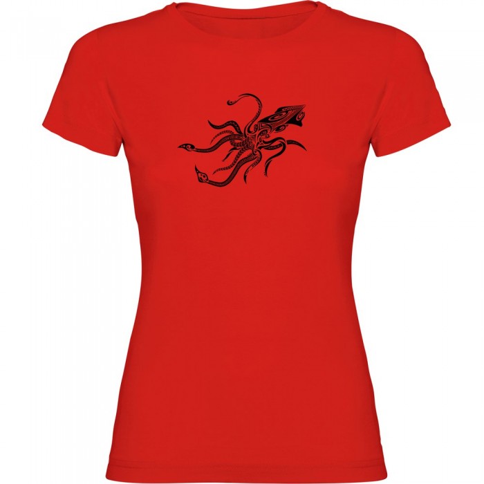[해외]KRUSKIS Squid Tribal 반팔 티셔츠 10138100790 Red