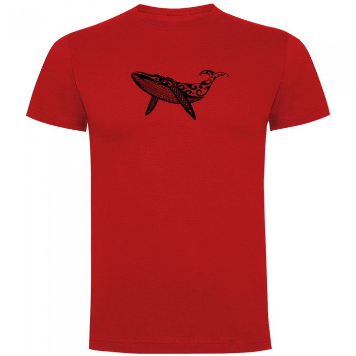 [해외]KRUSKIS Whale Tribal 반팔 티셔츠 10138100802 Red