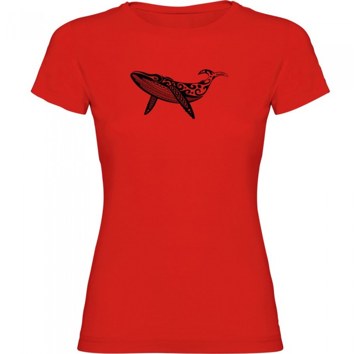 [해외]KRUSKIS Whale Tribal 반팔 티셔츠 10138100805 Red