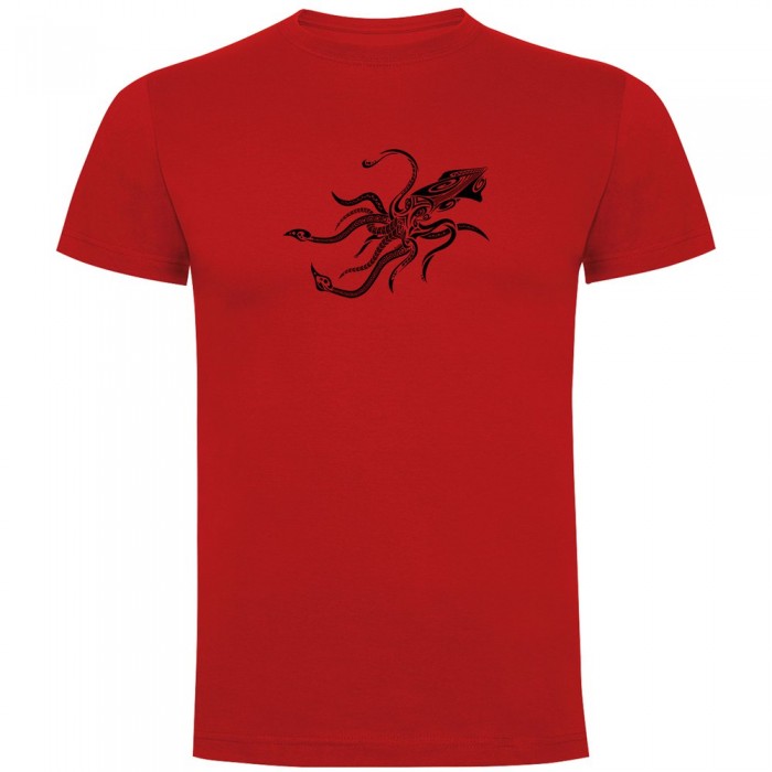 [해외]KRUSKIS Squid Tribal 반팔 티셔츠 14138100787 Red