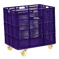 [해외]SOFTEE PU Basket With Wheels 3138891227 Purple