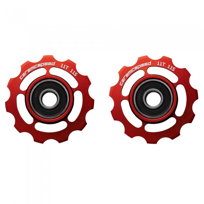 [해외]세라믹스피드 자키 휠 Pulley Wheel 올oy Shimano 1136998050 Red