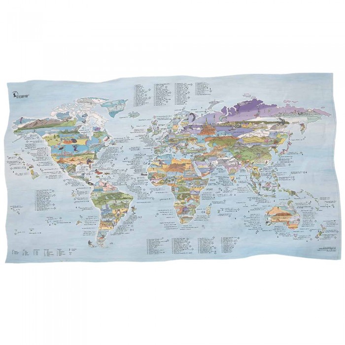 [해외]AWESOME MAPS Kitesurf Map Towel Best Kitesurfing Spots In The World 7138435085