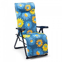 [해외]SOLENNY 접이식 선베드 Super-Relax 6-포지션 114x86x62 cm 6138814844 Blue / Orange / Yellow