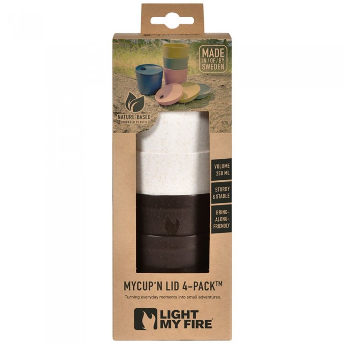 [해외]LIGHT MY FIRE MyCup´n Lid Short 250ml 4 팩 4138833465 Nature