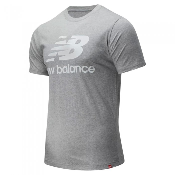 [해외]뉴발란스 Essentials Stacked Logo Short Sleeve T-Shirt 6137402958 Athletic Grey