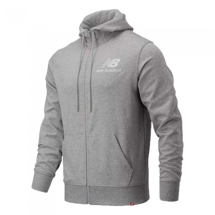 [해외]뉴발란스 Essentials Stacked Full Zip Sweatshirt 6137929060 Athletic Grey