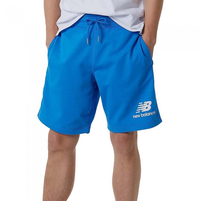 [해외]뉴발란스 Essentials Stacked Logo Shorts 6138575942 Serene Blue