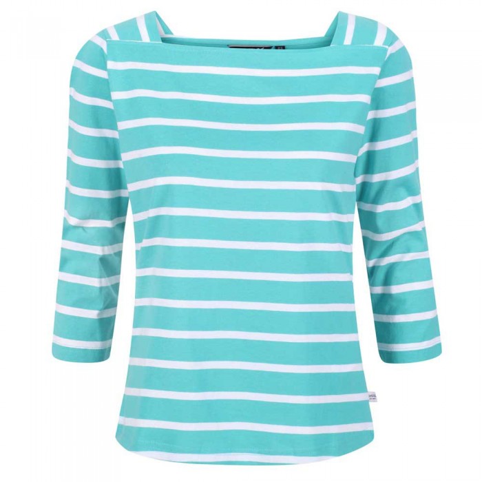 [해외]레가타 Polexia 3/4 소매 티셔츠 138724977 Turquoise / White Stripe