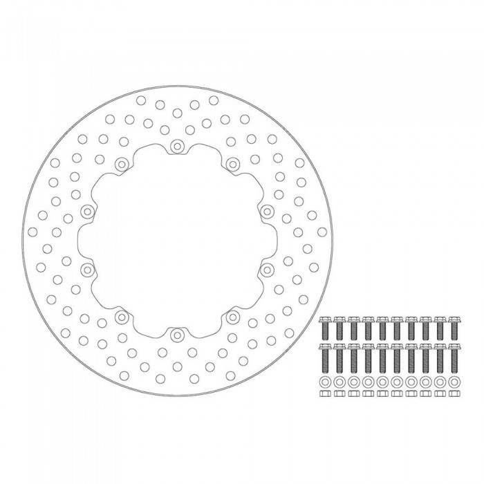 [해외]MOTO-MASTER 라운드 BMW 111077 Left&Right 프론트 브레이크 디스크 9138887844 Silver