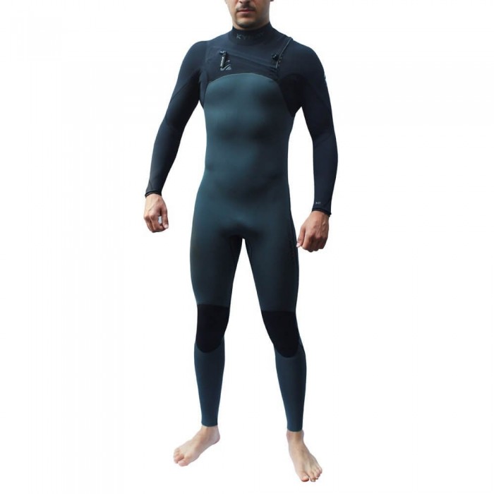 [해외]KYNAY 긴팔 가슴 지퍼 네오프렌 정장 Surf Ultra Stretch 웜a 3/2 mm 14138871785 Black / Blue