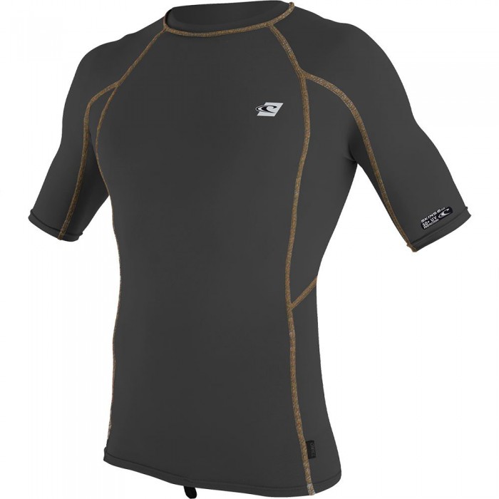 [해외]오닐 웻슈트 Premium 스킨스 Rash Guard Short Sleeve T-Shirt 14138585052 Black / Black / Black:Multi