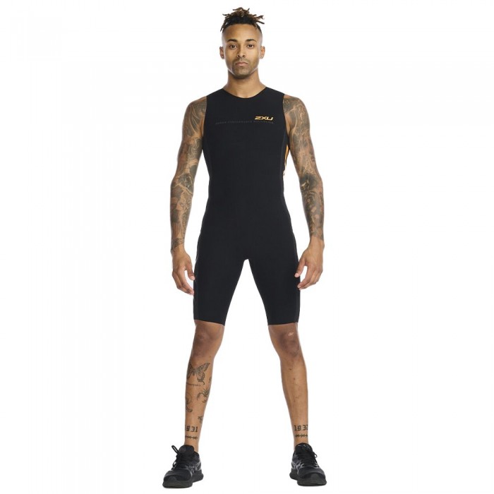 [해외]2XU Propel 소매 없는 트라이어슬론 6138835292 Black / Turmeric