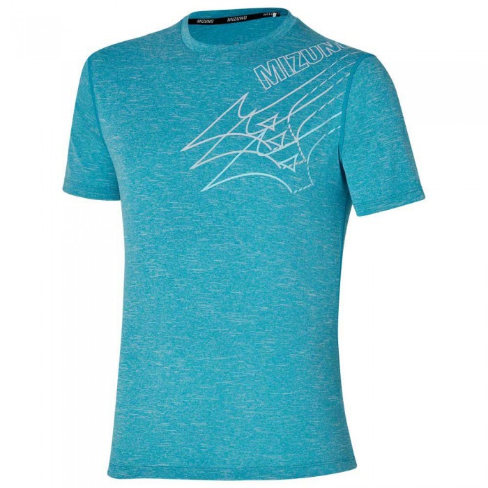 [해외]미즈노 Core Graphic Short Sleeve T-Shirt 6138645267 Algiers Blue