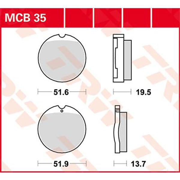 [해외]TRW Allround Organic Standard Honda CB 250 G 76 프론트 브레이크 패드 9138857475 Black