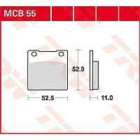 [해외]TRW Allround Organic Standard Honda CB 250 N Euro 81 프론트 브레이크 패드 9138857476 Black