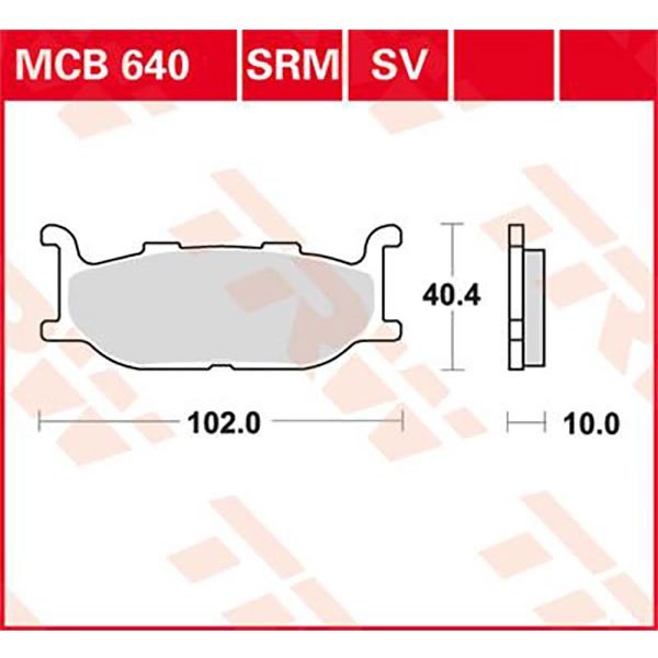 [해외]TRW Allround Organic Standard Sym NH 125 T CBS 20 브레이크 패드 9138857532 Black