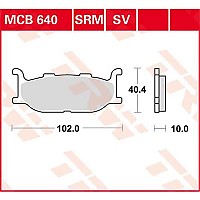 [해외]TRW Allround Organic Standard Sym NH 125 T CBS 20 브레이크 패드 9138857532 Black