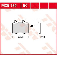 [해외]TRW Ec-Organic Derbi Boulevard 125 03 프론트 브레이크 패드 9138857602 Black