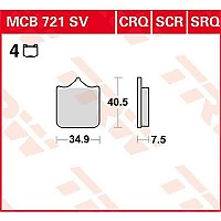 [해외]TRW Hyper-Carbon Racing Aprilia RSV 1000 Mille 01 프론트 브레이크 패드 9138857626 Black