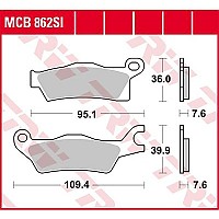 [해외]TRW Offroad Can Am Maverick 터보 900 EFI 4X4 X3 DPS 18 소결 브레이크 패드 9138857672 Black