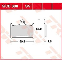 [해외]TRW 퍼포먼스 Street Suzuki GSF 1200 Bandit 96 소결 브레이크 패드 9138857803 Black