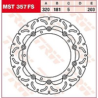 [해외]TRW Contour BMW F 800 GT Abs 19 브레이크 디스크 9138875247 Silver