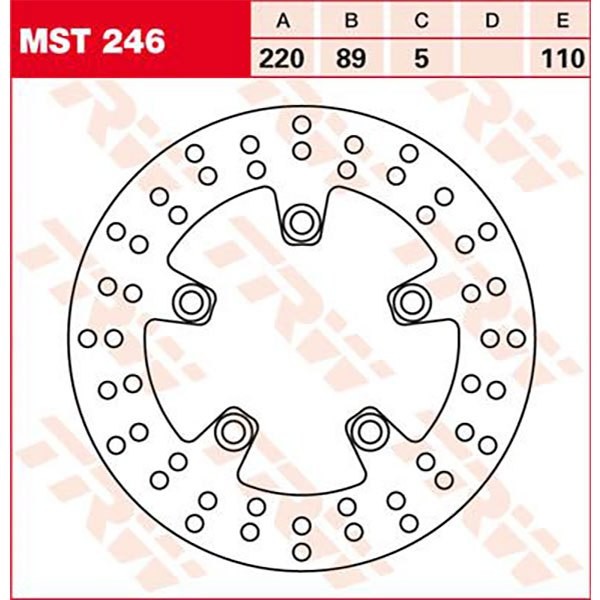 [해외]TRW 라운드 Suzuki GSF 1200 Bandit 06 리어 브레이크 디스크 9138875840 Silver