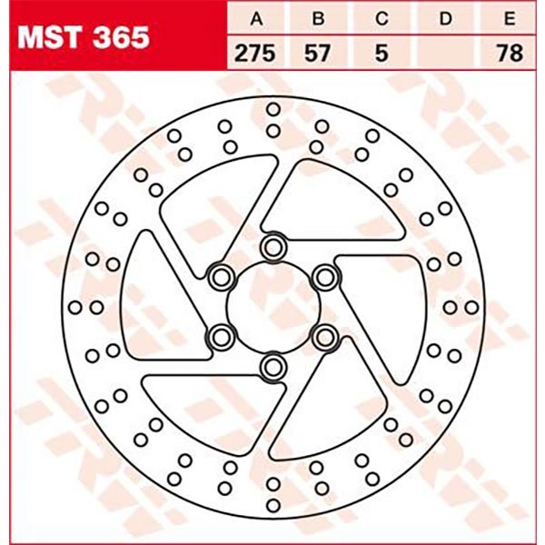 [해외]TRW 라운드 Suzuki VS 1400 GLF Intruder 88 리어 브레이크 디스크 9138875846 Silver