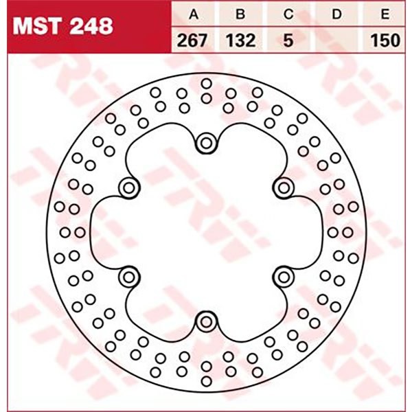 [해외]TRW 라운드 Yamaha BT 1100 Bulldog 06 리어 브레이크 디스크 9138875848 Silver