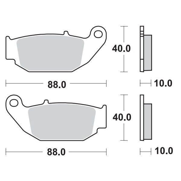 [해외]MOTO-MASTER Honda/Suzuki 410604 브레이크 패드 9138887697