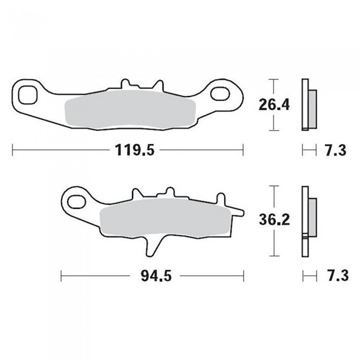 [해외]MOTO-MASTER Husqvarna/Kawasaki/Suzuki 093912 소결 브레이크 패드 9138887707