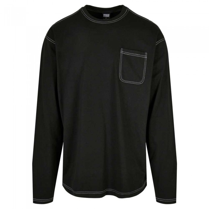[해외]URBAN CLASSICS 스웨트 셔츠 헤비 Oversized Contrast Stitch 138725542 Black / White