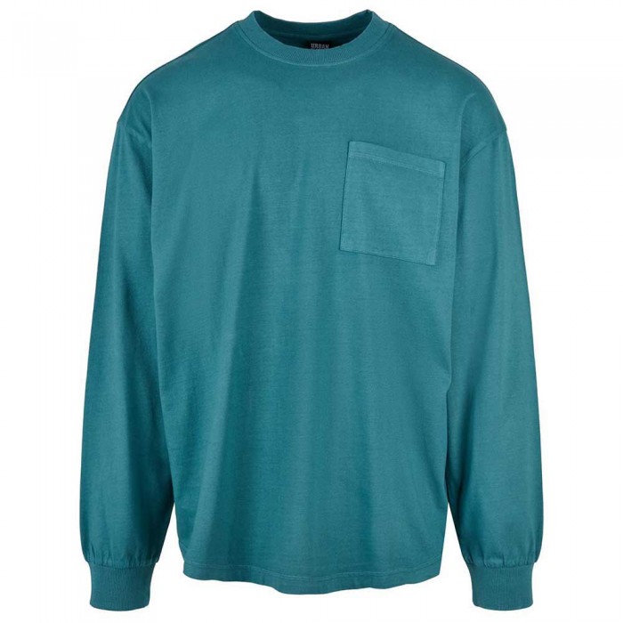 [해외]URBAN CLASSICS 스웨트 셔츠 Pigment Dyed 포켓 138725622 Teal