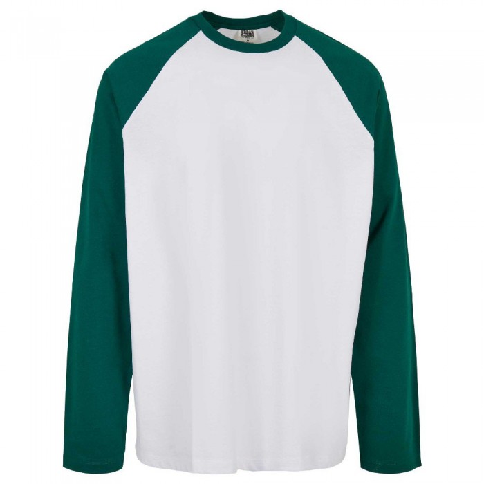 [해외]URBAN CLASSICS Organic Oversized Raglan 긴팔 티셔츠 138730934 White / Green