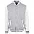 [해외]BUILD YOUR BRAND Basic College 재킷 138936942 Heather Grey / White