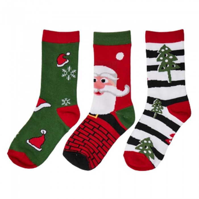 [해외]URBAN CLASSICS Stripe Santa Christmas 양말 3 Pairs 138942254 Multicolor