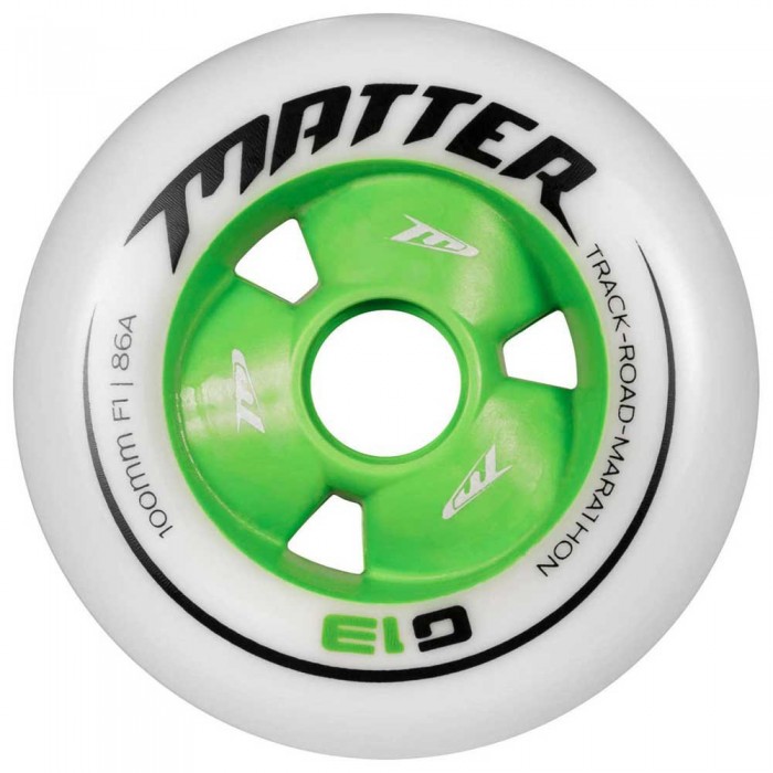 [해외]MATTER WHEELS 스케이트 바퀴 G13 F2 14137896560 White / Green