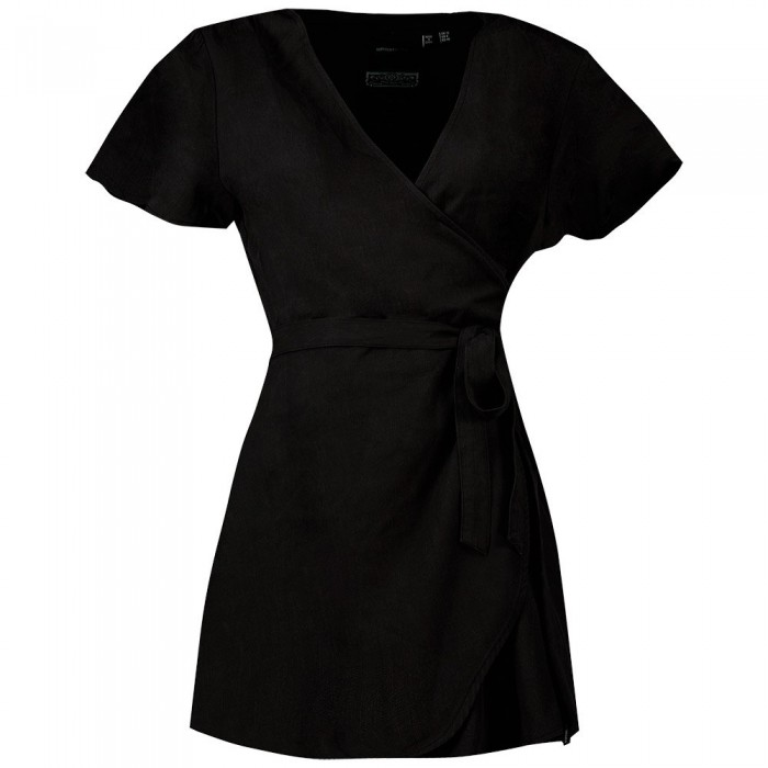 [해외]슈퍼드라이 Vintage Mini Wrap Dress Black