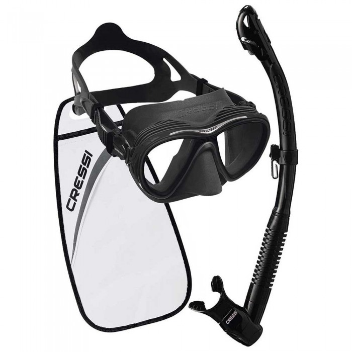 [해외]크레시 Quantum Itaca Ultra Dry Snorkeling Mask Kit 10138836476 Dark / Black
