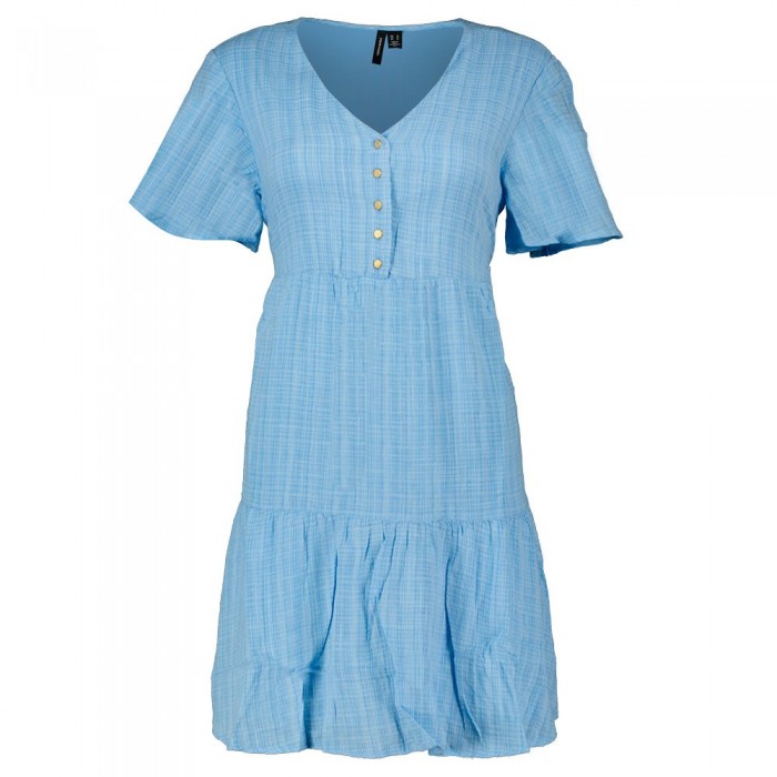 [해외]베로모다 반팔 짧은 드레스 Satina 138978969 Blue Bell