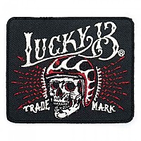 [해외]LUCKY 13 반점 Badges Skull Built 테크pack 3.2 Cm 9139009976 Black