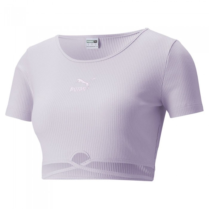 [해외]푸마 SELECT 반팔 티셔츠 Classics Ribbed 14138502973 Lavender Fog