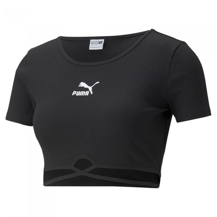 [해외]푸마 SELECT Classics Ribbed 반팔 티셔츠 14138502975 Puma Black