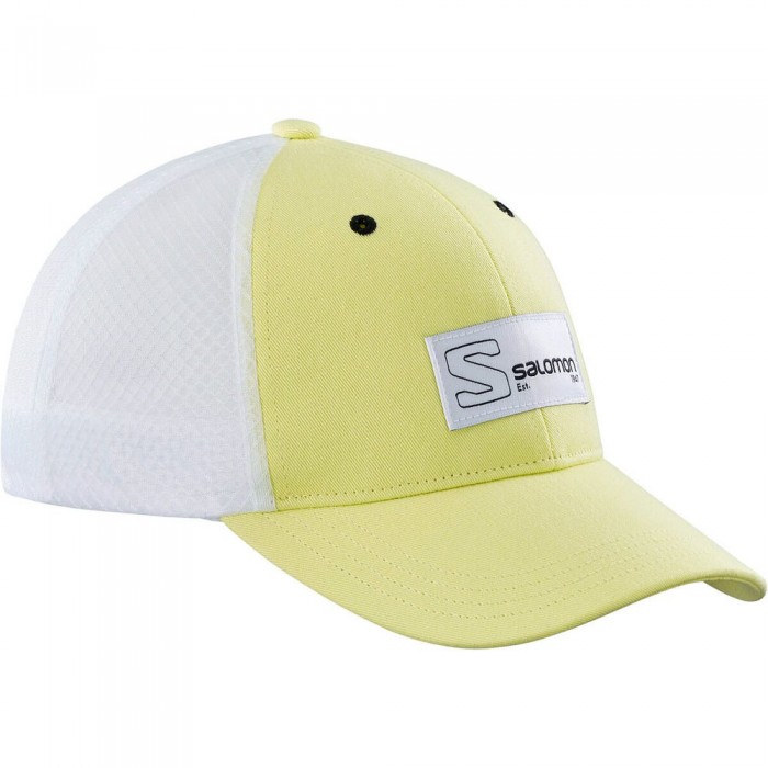 [해외]살로몬 트러커 캡 Curved 6138519645 Sunny Lime / White