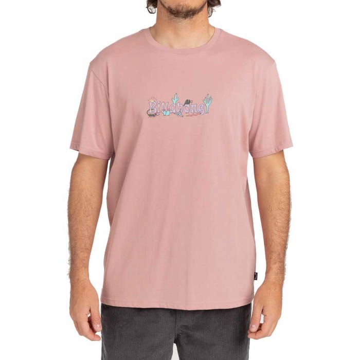 [해외]빌라봉 Chest Pack Short Sleeve Crew Neck T-Shirt Dusty Pink