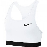 [해외]나이키 Dri Fit Swoosh 미디엄 임팩트 스포츠 브라 6137983363 White / Black / Black